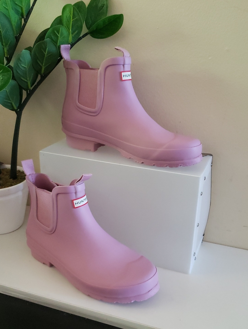HUNTER BIG KIDS ORIGINAL CHELSEA BOOT - Lavender EUR 37 / 5B / 4 UK (EUC)